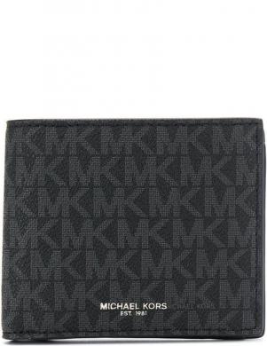 MICHAEL KORS vīriešu melns maks Billfold with coin pocket