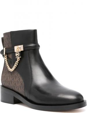 MICHAEL KORS sieviešu melni zābaki HAMILTON FLAT BOOTIE