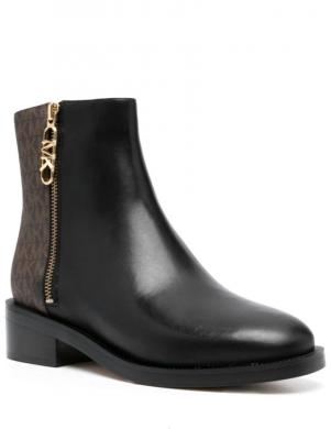 MICHAEL KORS sieviešu melni zābaki REGAN FLAT BOOTIE