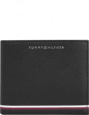 TOMMY HILFIGER vīriešu melns maks Central extra cc/coin wallets