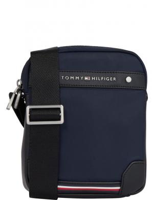 TOMMY HILFIGER vīriešu zila plecu soma Central repreve mini reporter