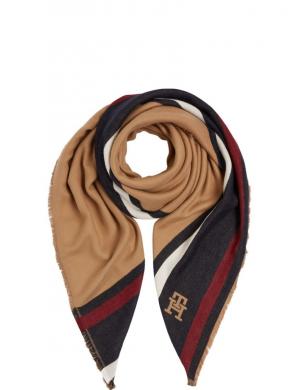 TOMMY HILFIGER sieviešu brūna šalle Feminine large square scarf