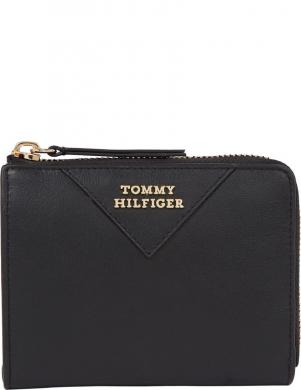 TOMMY HILFIGER sieviešu melns maks Crest med wallets