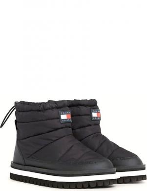 TOMMY JEANS sieviešu melni zābaki Foxing lace up boot