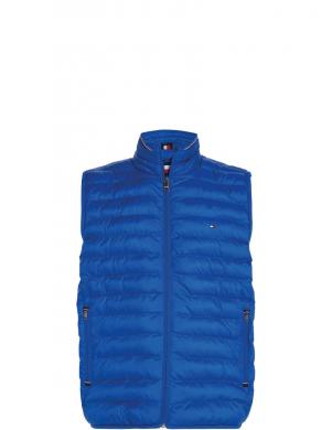 TOMMY HILFIGER vīriešu zila pufīga veste Packable recycled vest