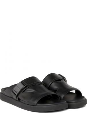 CALVIN KLEIN čības vīriešiem, Melna, Iconic plaque slippers