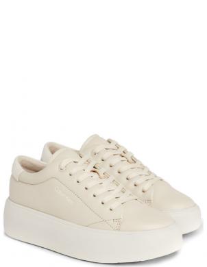 CALVIN KLEIN sieviešu brīvā laika apavi, Krēmīga/Smilšu, Flatform lace up leisure