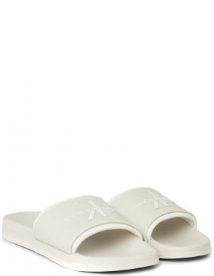CALVIN KLEIN JEANS čības sievietēm, Krēmīga/Smilšu, Slide monogram 