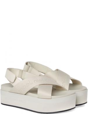 CALVIN KLEIN JEANS sandales sievietēm, Krēmīga/Smilšu, Flatform sandal sling