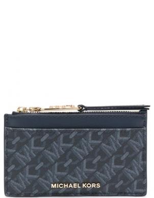 MICHAEL KORS karšu maciņš sievietēm, Zila, Sm zip card case