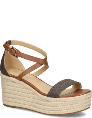 MICHAEL KORS espadrilles sievietēm, Brūna, Serena wedge espadrille