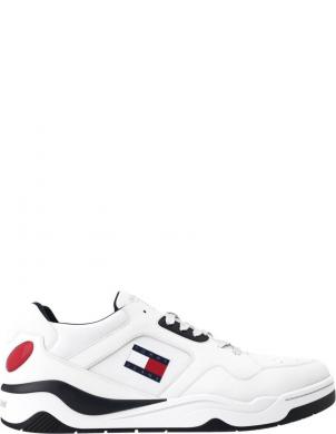TOMMY JEANS ikdienas apavi vīriešiem, Balta, Logo execution basket