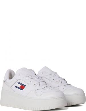 TOMMY JEANS sieviešu brīvā laika apavi, Balta, Retro basket flatform