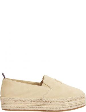 TOMMY HILFIGER sieviešu brīvā laika apavi, Krēmīga/Smilšu, Embroidered flatform leisure
