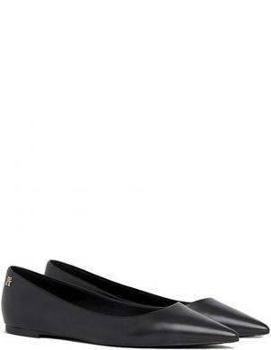 TOMMY HILFIGER balerīnas tipa apavi sievietēm, Melna, Essential pointed ballerina