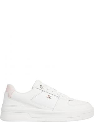TOMMY HILFIGER sieviešu brīvā laika apavi, Krēmīga/Smilšu, Flag basket sneaker