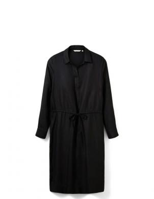 TOM TAILOR kleita sievietēm, Melna, midi dress