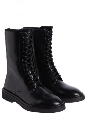 CALVIN KLEIN zābaki sievietēm, Melna, Flat mid lace up boot