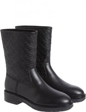 CALVIN KLEIN zābaki sievietēm, Melna, Flat ankle boot mono mix