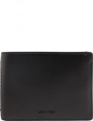 CALVIN KLEIN maku vīriešiem, Melna, Trifold 10cc w/coin wallet