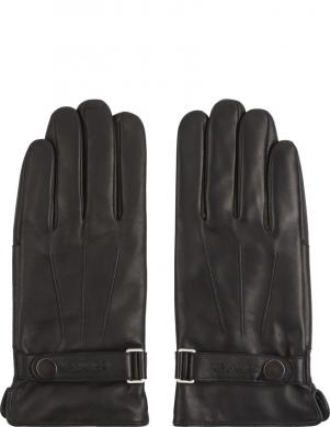 CALVIN KLEIN cimdi vīriešiem, Melna, Leather rivet gloves