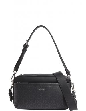 CALVIN KLEIN plecu soma sievietēm, Melna, Must conv camera bag