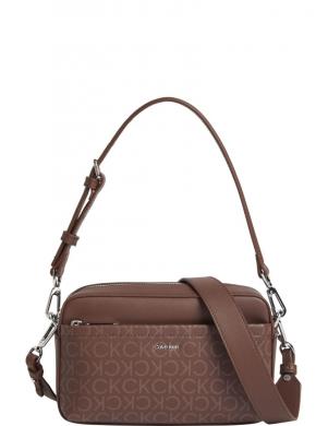 CALVIN KLEIN plecu soma sievietēm, Brūna, Must conv camera bag
