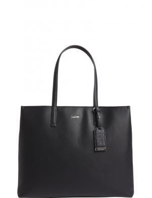 CALVIN KLEIN rokassomiņa sievietēm, Melna, Must medium shopper
