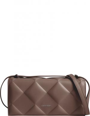 CALVIN KLEIN plecu soma sievietēm, Brūna, Diamond quilt shoulder bag