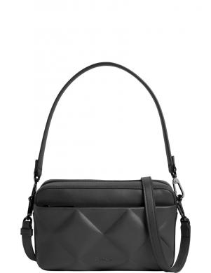 CALVIN KLEIN plecu soma sievietēm, Melna, Diamond quilt camera bag