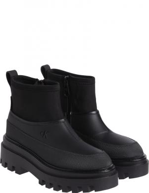 CALVIN KLEIN JEANS zābaki sievietēm, Melna, Flatform rainboot low