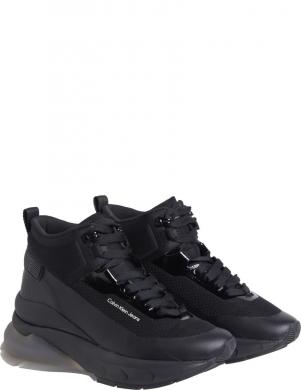 CALVIN KLEIN JEANS zābaki sievietēm, Melna, Wedge runner lace up booties