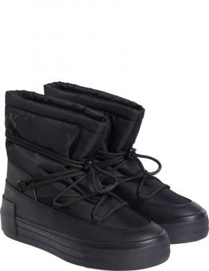 CALVIN KLEIN JEANS sieviešu zābaki ar apsildi, Melna, Vulc flatform snow boot