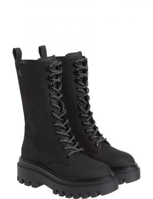 CALVIN KLEIN JEANS zābaki sievietēm, Melna, Flatform lace up boot