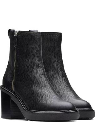 CLARKS zābaki sievietēm, Melna, Cassiano booties