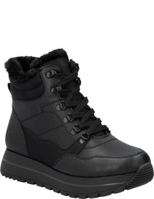 RIEKER zābaki sievietēm, Melna, Ladies mid height boots