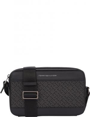 TOMMY HILFIGER plecu soma vīriešiem, Melna, Monogram reporter