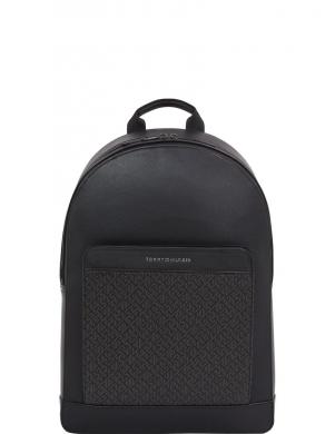 TOMMY HILFIGER mugursoma vīriešiem, Melna, Monogram backpack