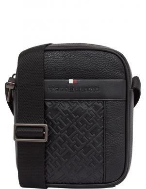 TOMMY HILFIGER plecu soma vīriešiem, Melna, Central mono mini reporter