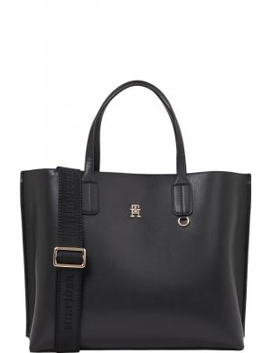 TOMMY HILFIGER plecu soma sievietēm, Melna, Distinct satchel