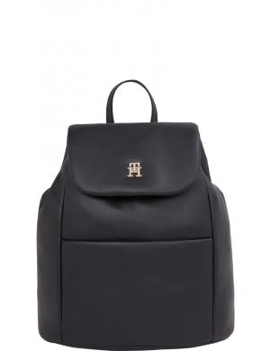 TOMMY HILFIGER mugursoma sievietēm, Melna, Poppy reform flap backpack