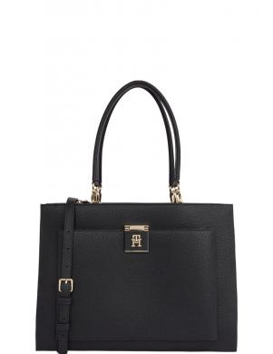 TOMMY HILFIGER plecu soma sievietēm, Melna, Her satchel