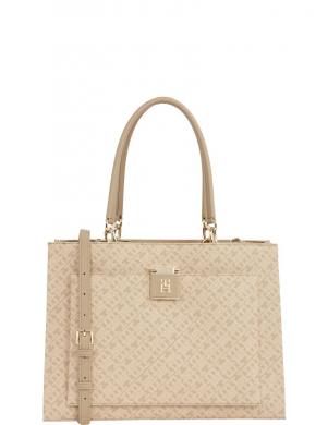 TOMMY HILFIGER plecu soma sievietēm, Krēmīga/Smilšu, Her satchel mono