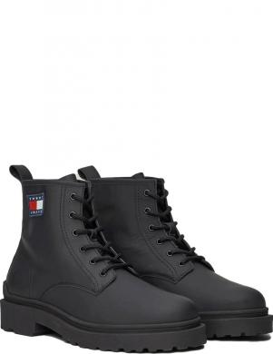 TOMMY JEANS zābaki vīriešiem, Melna, Lace up boot