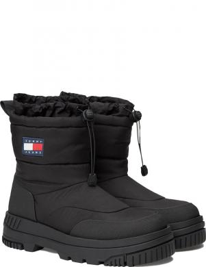 TOMMY JEANS zābaki ar apsildi vīriešiem, Melna, Snow boot