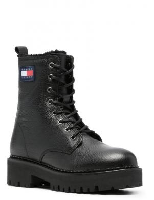 TOMMY JEANS sieviešu zābaki ar apsildi, Melna, Urban boot tumbled