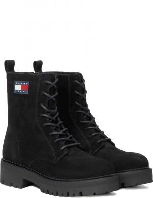 TOMMY JEANS zābaki sievietēm, Melna, Urban lace up booties