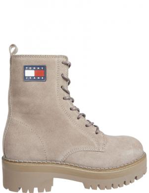 TOMMY JEANS zābaki sievietēm, Krēmīga/Smilšu, Urban lace up booties