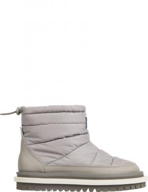 TOMMY JEANS sieviešu zābaki ar apsildi, Krēmīga/Smilšu, Padded flat boot