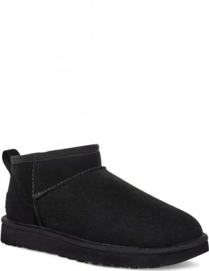 UGG apsildāmi zābaki sievietēm, Melna, Classic ultra mini warm boots